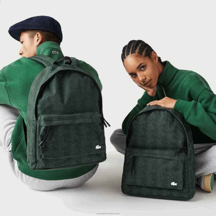 sinople monogram l22 6H4B2072 muškarci Lacoste ruksak s reflektirajućim printom monograma