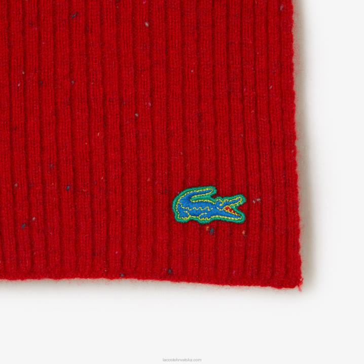 crvena 7cq 6H4B2303 muškarci Lacoste pjegavi vuneni šal