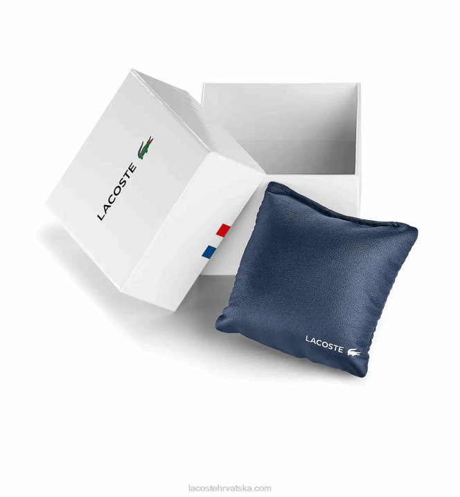 crna 000 6H4B2312 muškarci Lacoste muški urbani sat s crnim kožnim remenom