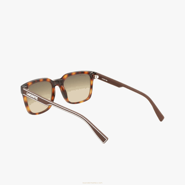 tamna havana 230 6H4B2282 muškarci Lacoste pravokutne sunčane naočale aktivne linije
