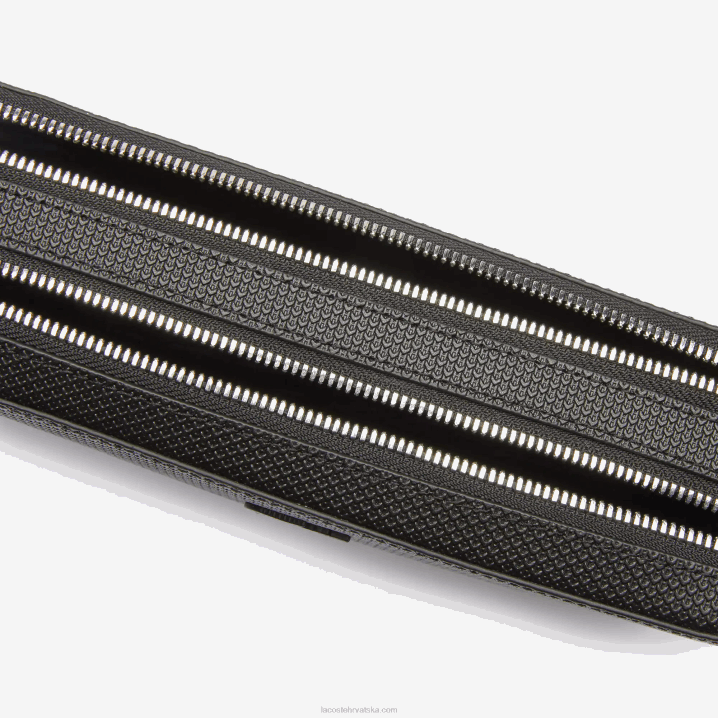 crna 000 6H4B2009 muškarci Lacoste chantaco pique kožna torbica na patentni zatvarač