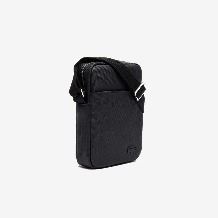 crna 000 6H4B2023 muškarci Lacoste klasična petit pique vertikalna torba s patentnim zatvaračem