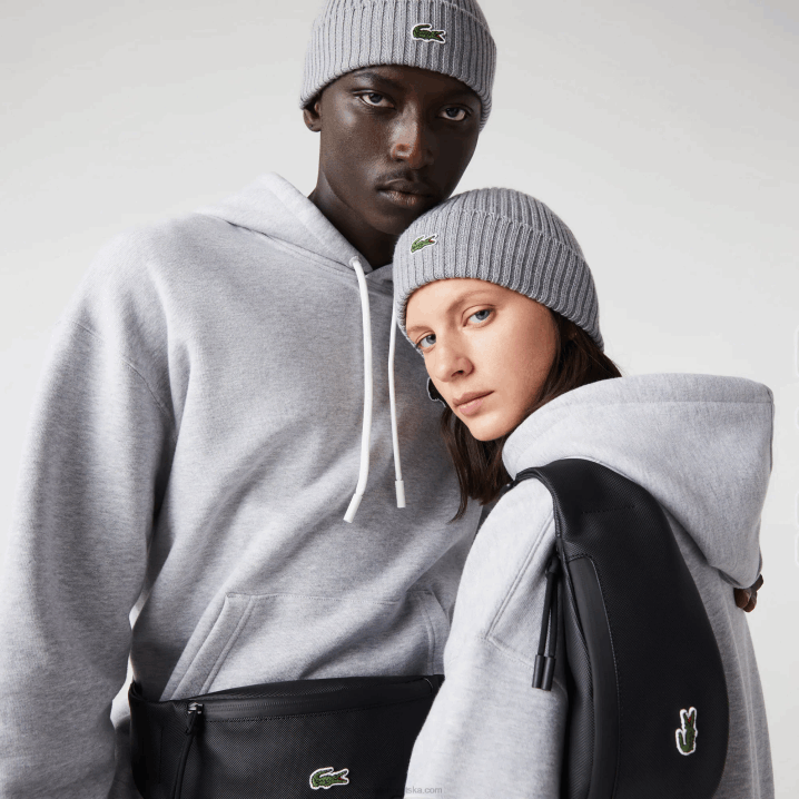 crna 000 6H4B2065 muškarci Lacoste Lcst platnena torbica s patentnim zatvaračem