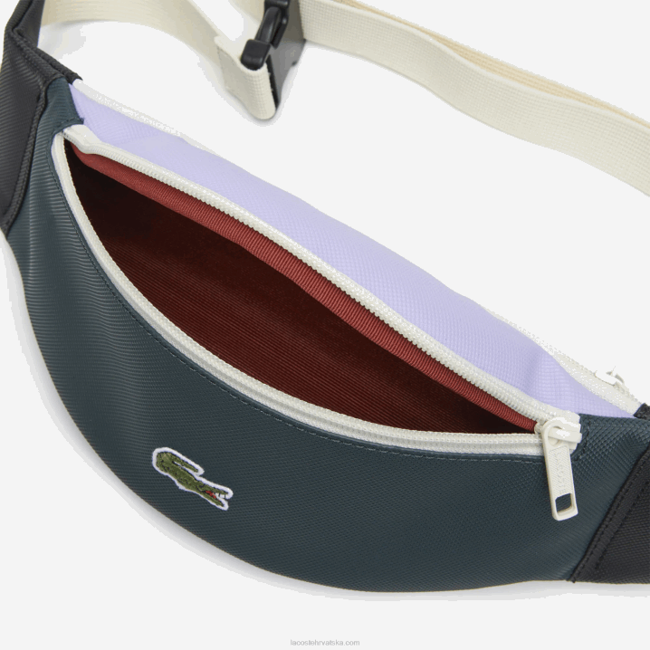 crna laponie perje cyna l19 6H4B2061 muškarci Lacoste torbica oko struka s patchwork efektom
