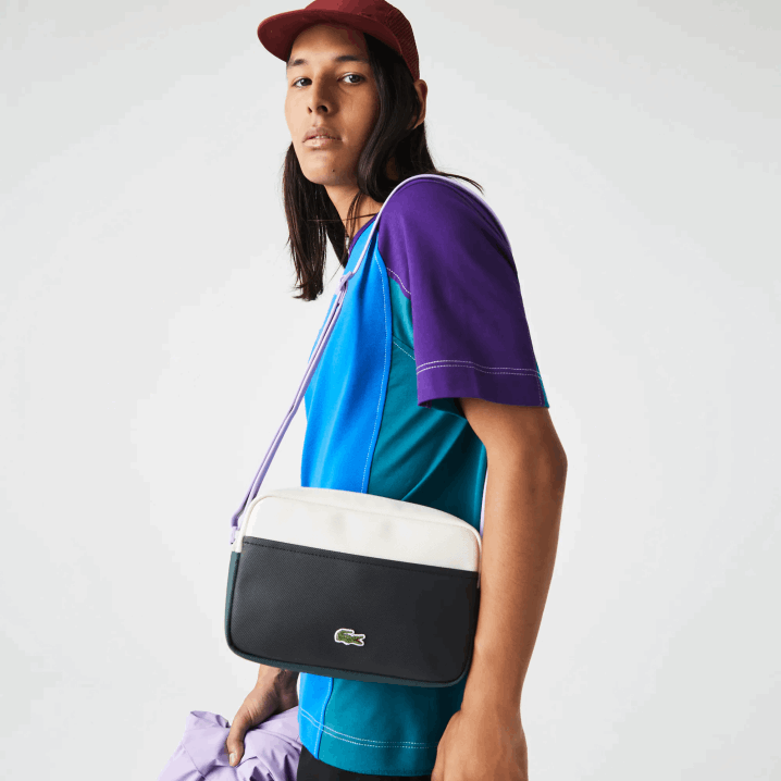 crna laponie perje cyna l19 6H4B2110 muškarci Lacoste color-block crossover torba