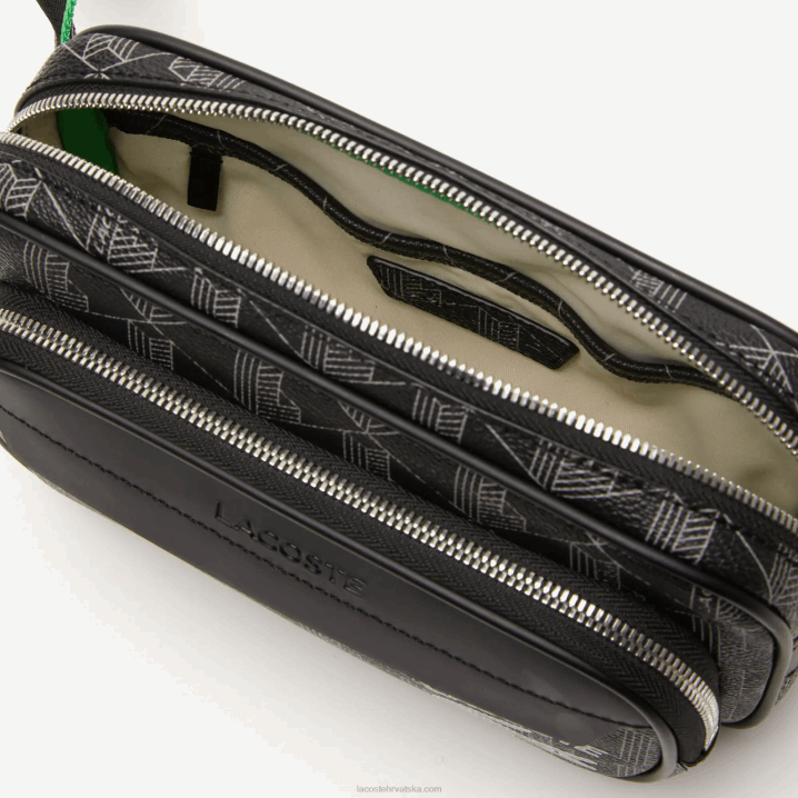 mono crni sivi estragon l83 6H4B1961 muškarci Lacoste torba za preko ramena s otiskom monograma: mala