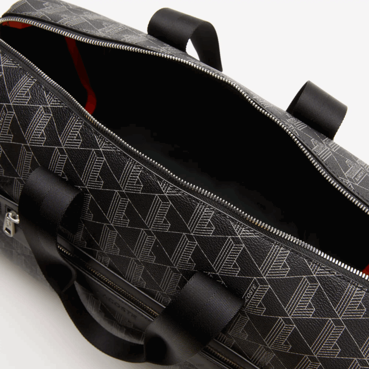 monogram noir gris h45 6H4B1940 muškarci Lacoste torba s mješavinom monograma za vikend