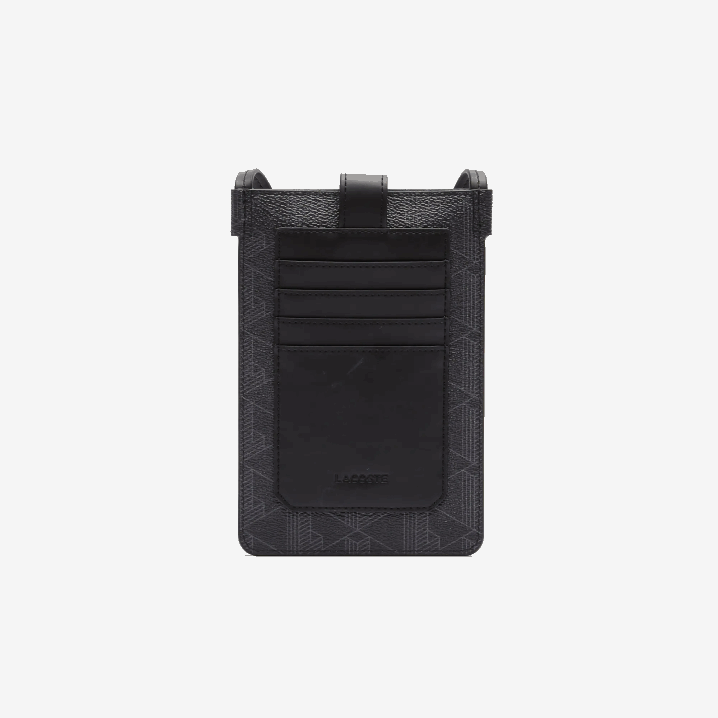 monogram noir gris h45 6H4B2037 muškarci Lacoste platnena torbica za pametni telefon s monogramom