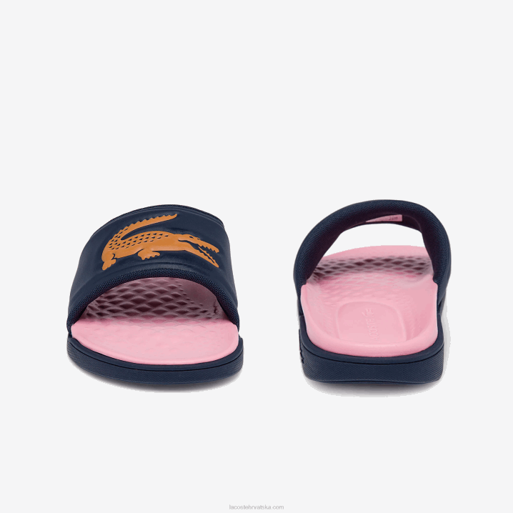 tamnoplava i narančasta 325 6H4B2736 žene Lacoste croco dualiste sintetičke tobogane