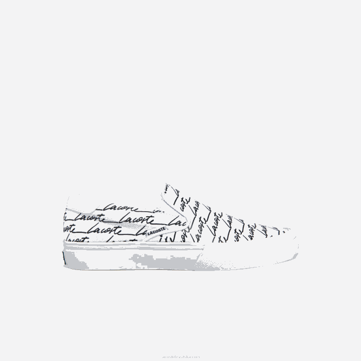 bijela i prljavo bijela 65t 6H4B2707 žene Lacoste navlaka s printom na platnu za skok i posluživanje