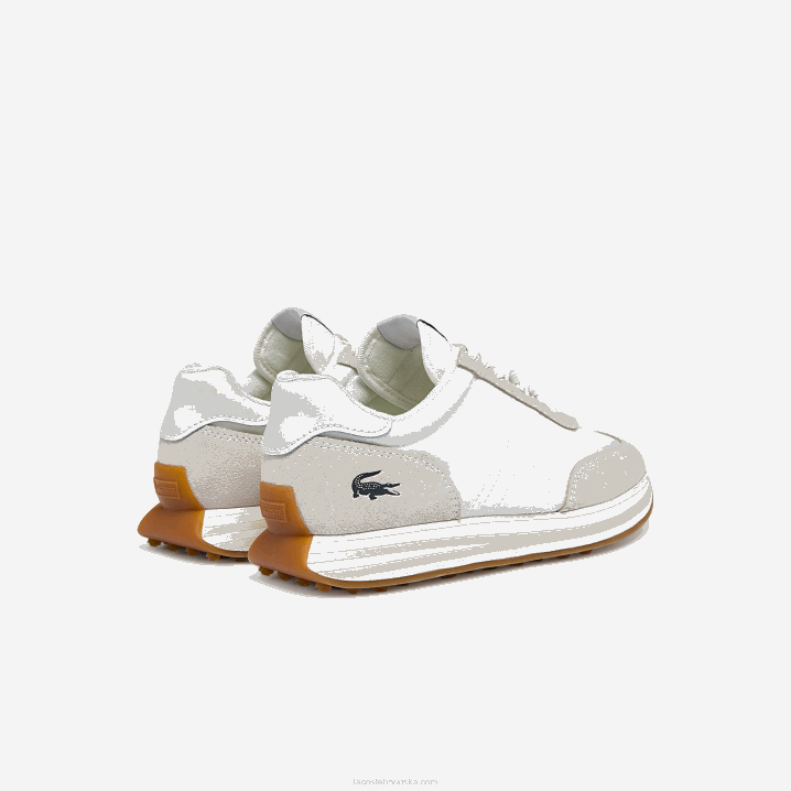 bijela 21g 6H4B2744 žene Lacoste l-spin tekstilne tenisice sa zlatnim naglaskom