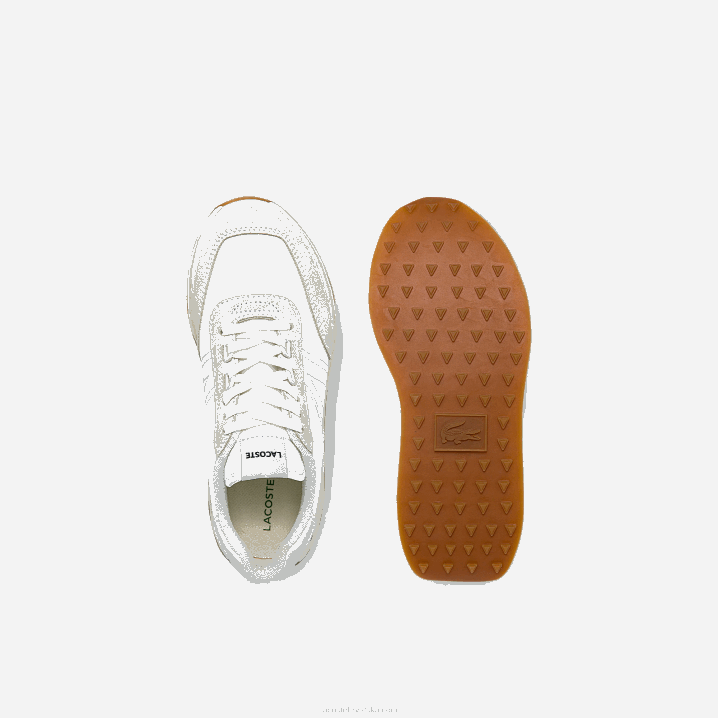 bijela 21g 6H4B2744 žene Lacoste l-spin tekstilne tenisice sa zlatnim naglaskom