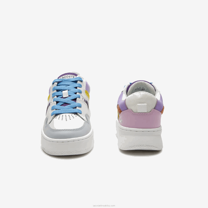 bijela svijetloljubičasta 1t6 6H4B2714 žene Lacoste l005 kožne tenisice