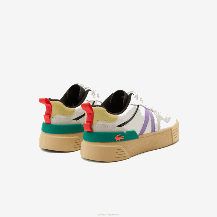 bijelo/zeleno 082 6H4B2741 žene Lacoste l002 tenisice u boji kože i antilopa