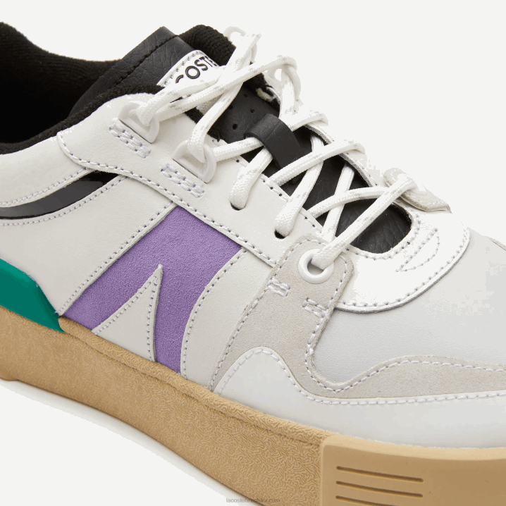 bijelo/zeleno 082 6H4B2741 žene Lacoste l002 tenisice u boji kože i antilopa