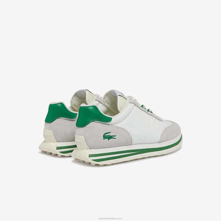 bijelo/zeleno 082 6H4B2743 žene Lacoste l-spin tekstilne tenisice sa zlatnim naglaskom