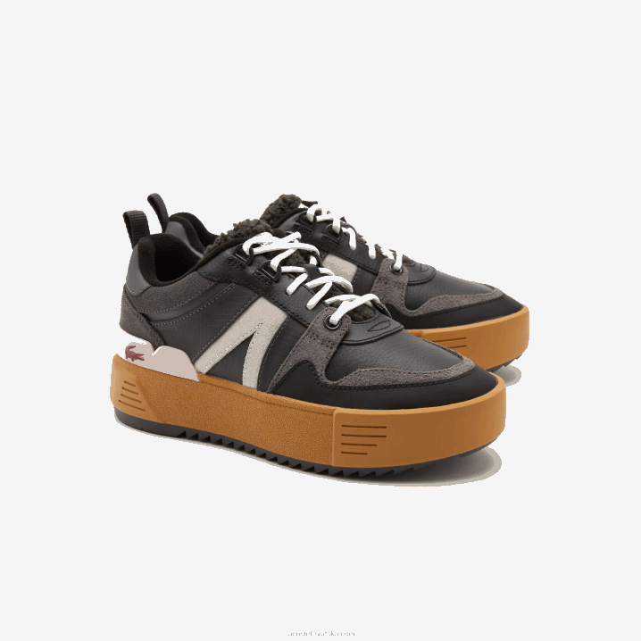 crno ružičasta 1j1 6H4B2728 žene Lacoste l002 zimske kožne cipele za van