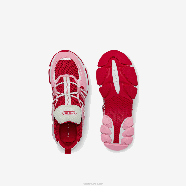 rozo bijelo f50 6H4B2754 žene Lacoste l003 tekstilne colorblock tenisice