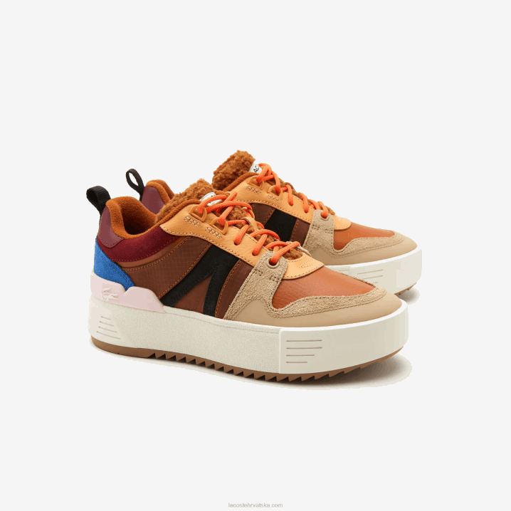 smeđe ružičasta 7e1 6H4B2729 žene Lacoste l002 zimske kožne cipele za van