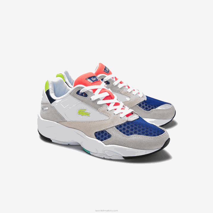 svijetlo siva i svijetlo zelena lg1 6H4B2740 žene Lacoste storm 96 lo colorblock tekstilne tenisice