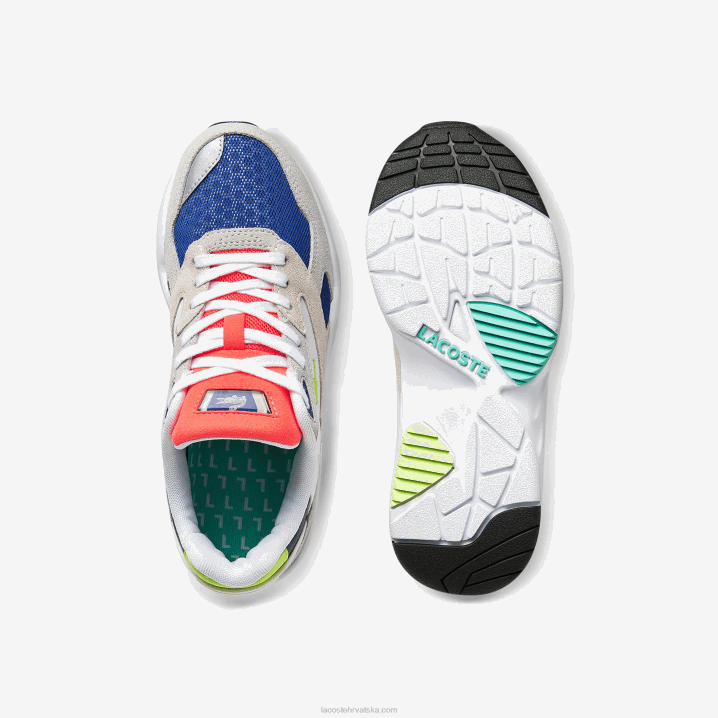 svijetlo siva i svijetlo zelena lg1 6H4B2740 žene Lacoste storm 96 lo colorblock tekstilne tenisice