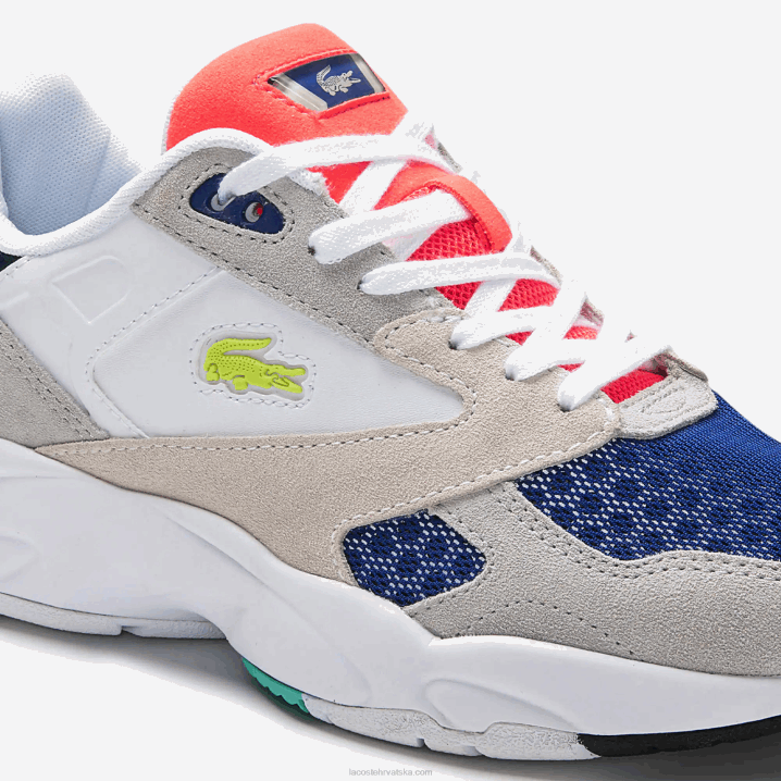 svijetlo siva i svijetlo zelena lg1 6H4B2740 žene Lacoste storm 96 lo colorblock tekstilne tenisice