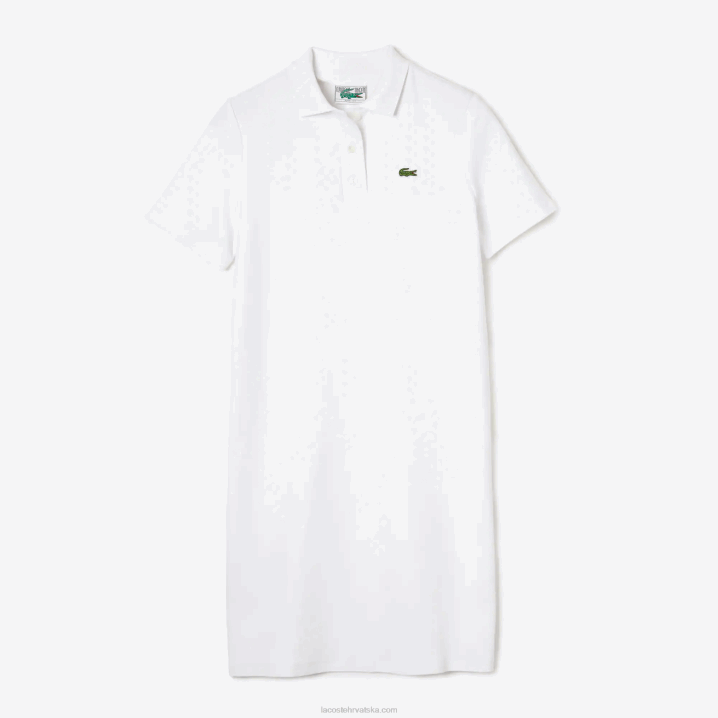bijela 001 6H4B2511 žene Lacoste truba rukav pique polo haljina