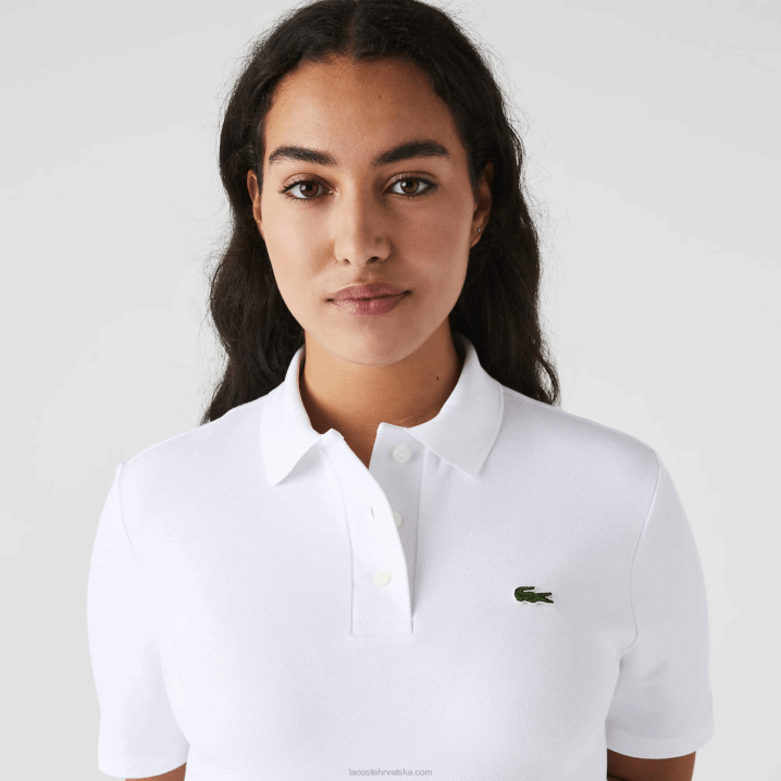bijela 001 6H4B2511 žene Lacoste truba rukav pique polo haljina