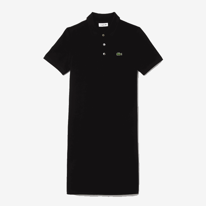 crna 031 6H4B2510 žene Lacoste truba rukav pique polo haljina