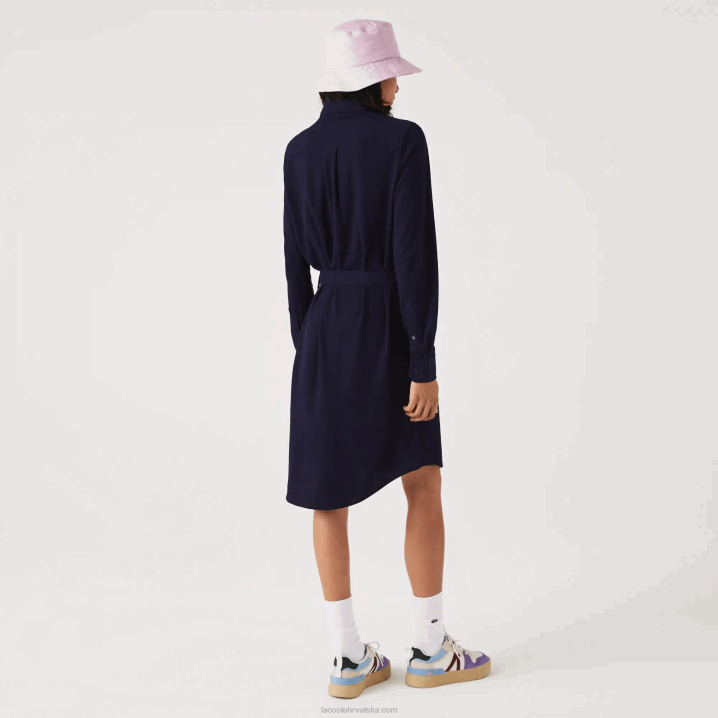 tamnoplava 166 6H4B2491 žene Lacoste podesiva pamučna pique polo haljina