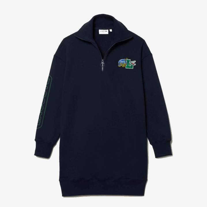 tamnoplava 166 6H4B2492 žene Lacoste prevelika polo haljina s izrezom na patentni zatvarač