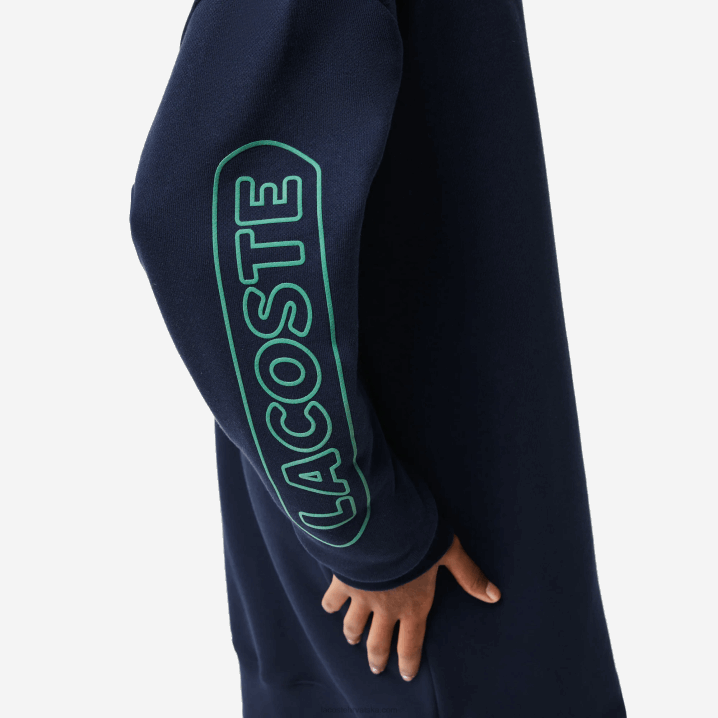 tamnoplava 166 6H4B2492 žene Lacoste prevelika polo haljina s izrezom na patentni zatvarač