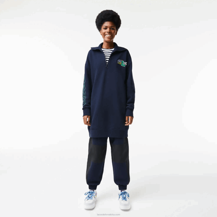 tamnoplava 166 6H4B2492 žene Lacoste prevelika polo haljina s izrezom na patentni zatvarač