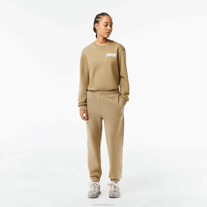bež cb8 6H4B2412 žene Lacoste mješoviti pamuk joggers
