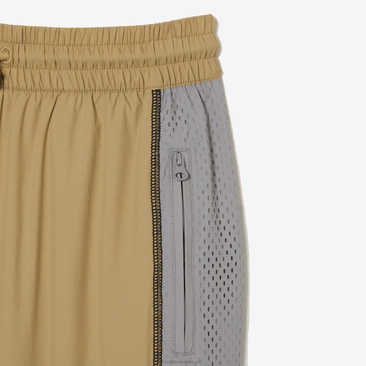 bež sivo 7je 6H4B2427 žene Lacoste trenirke s perforiranim efektom