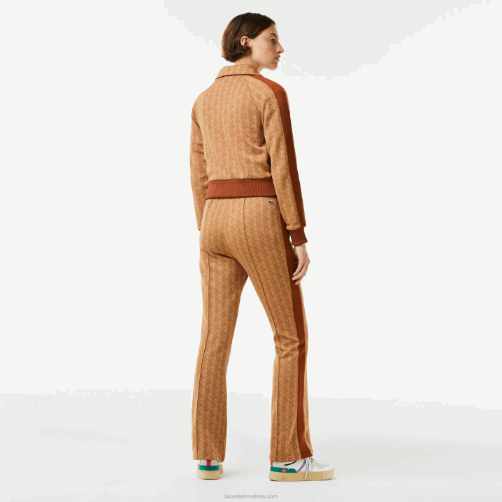 bež smeđa zwm 6H4B2536 žene Lacoste trenirke s printom monograma