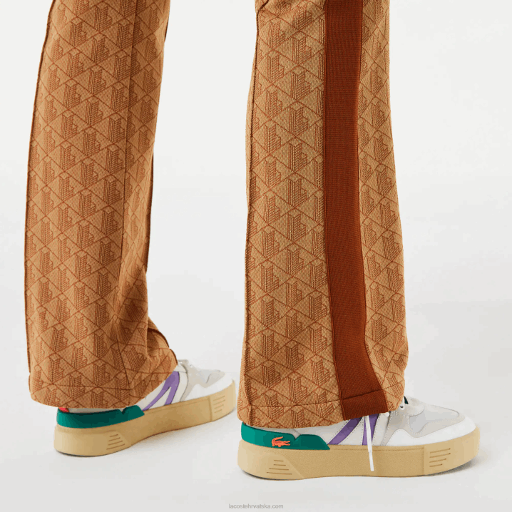 bež smeđa zwm 6H4B2536 žene Lacoste trenirke s printom monograma