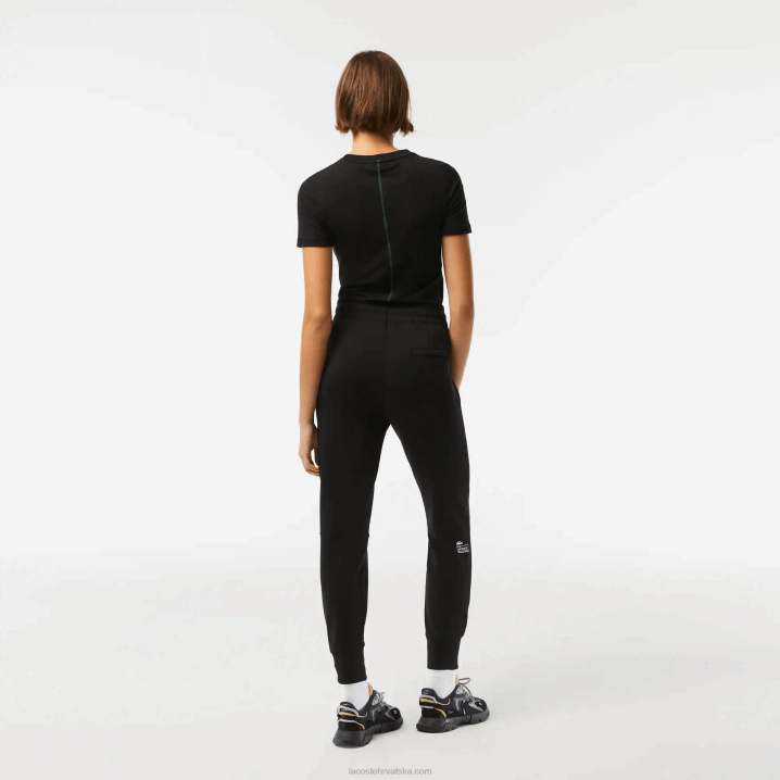 crna 031 6H4B2404 žene Lacoste pamučne trenirke od žerseja