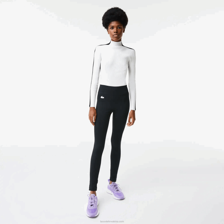 crna c31 6H4B2597 žene Lacoste sportske tajice od druge kože visokog struka