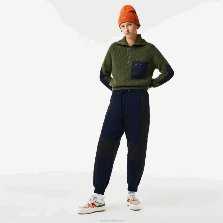 mornarsko plava crna r8p 6H4B2552 žene Lacoste značka colorblock trenirke