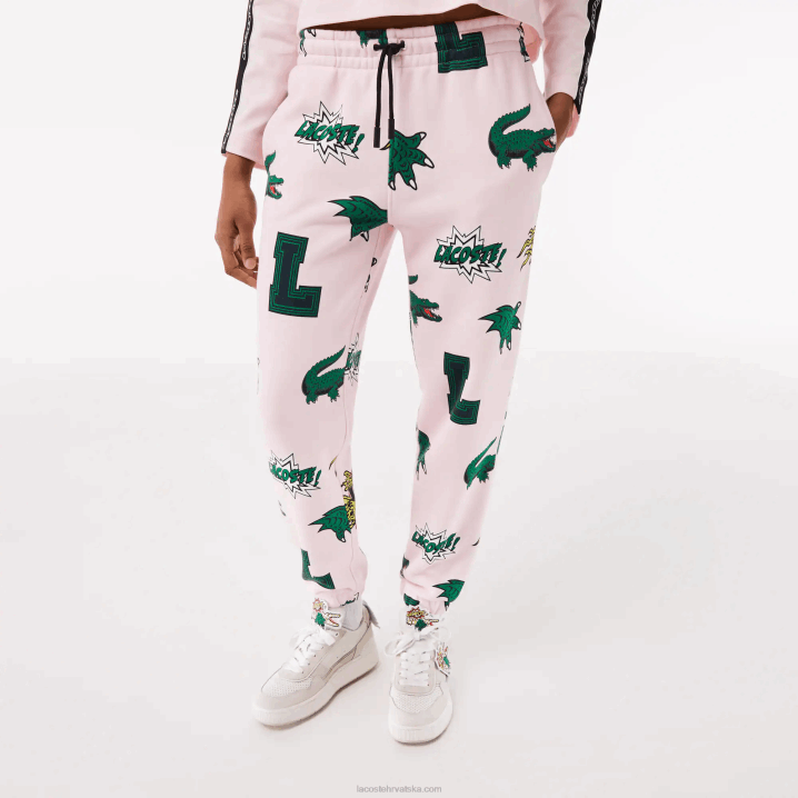 svijetlo ružičasta t03 6H4B2569 žene Lacoste trenirke s stripom