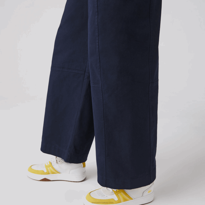 tamnoplava 166 6H4B2652 žene Lacoste pamučne hlače od gabardina
