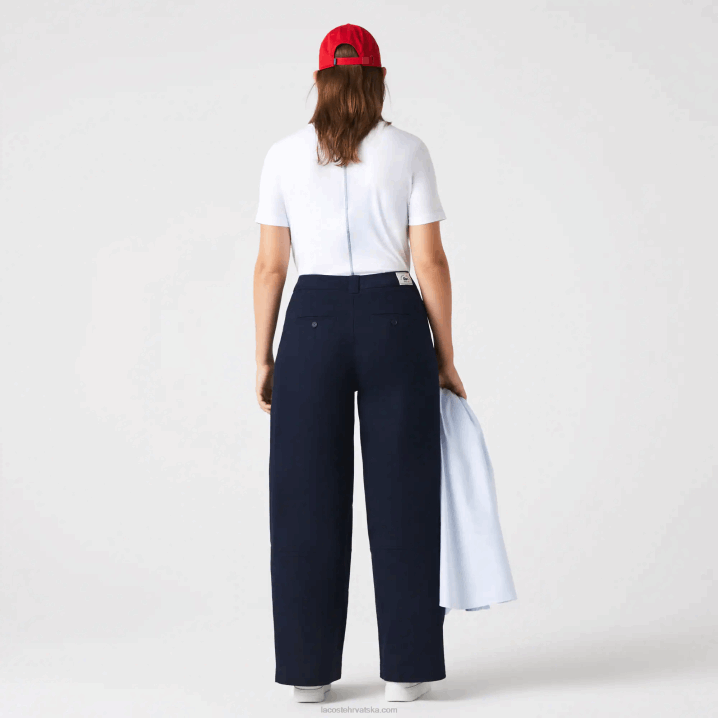 tamnoplava 166 6H4B2652 žene Lacoste pamučne hlače od gabardina