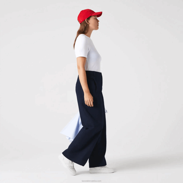 tamnoplava 166 6H4B2652 žene Lacoste pamučne hlače od gabardina