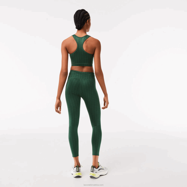 zeleni d1r 6H4B2573 žene Lacoste sportske tajice visokog struka s cijelim printom