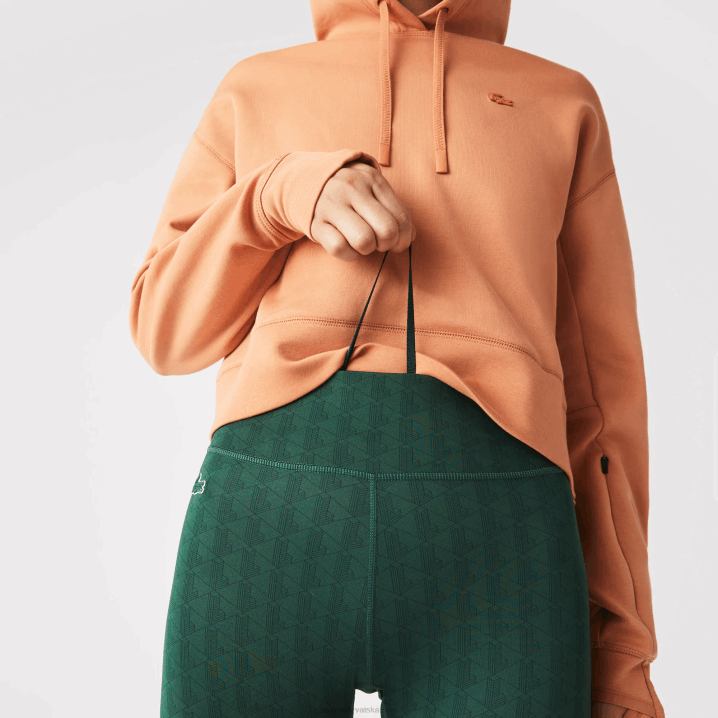 zeleni d1r 6H4B2573 žene Lacoste sportske tajice visokog struka s cijelim printom