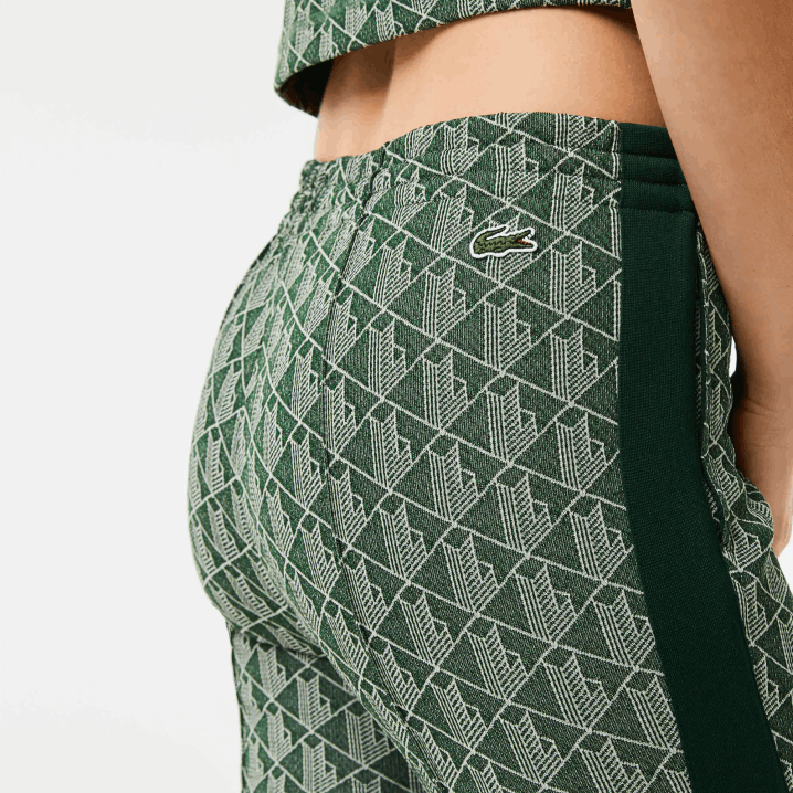 zeleno bež 7m4 6H4B2535 žene Lacoste trenirke s printom monograma