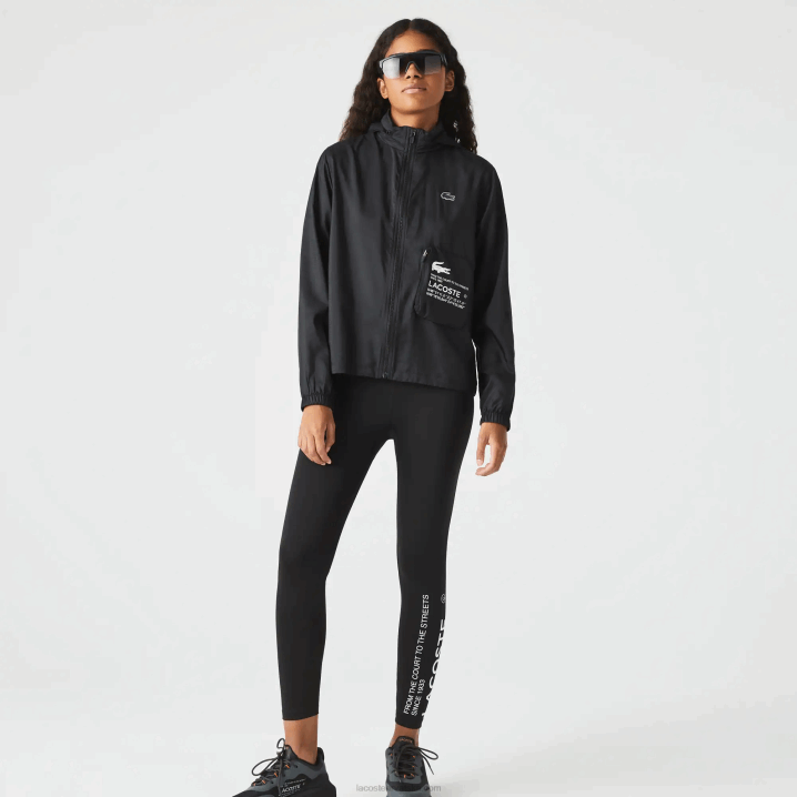 crna 031 6H4B2619 žene Lacoste sportska vodootporna jakna