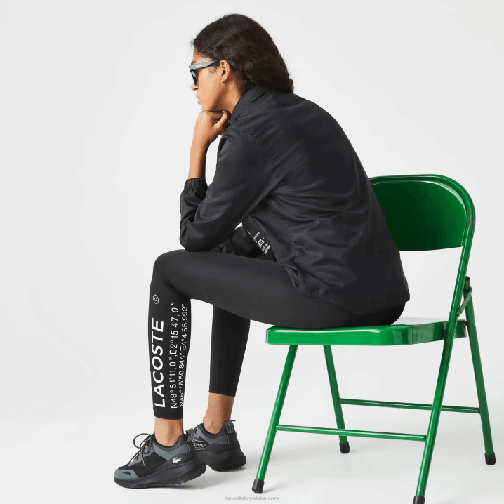 crna 031 6H4B2619 žene Lacoste sportska vodootporna jakna