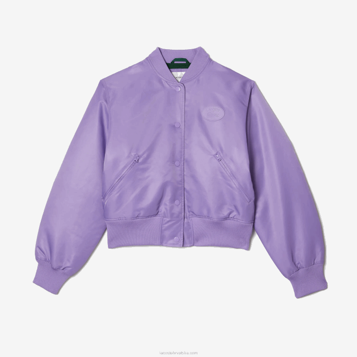 ljubičasta gfu 6H4B2624 žene Lacoste prošivena najlonska bomber jakna